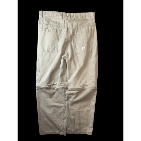 Vintage Phys Sci Carpenter khaki convertible Mens jeans 34x32 Baggy Y2K - Picture 5 of 9